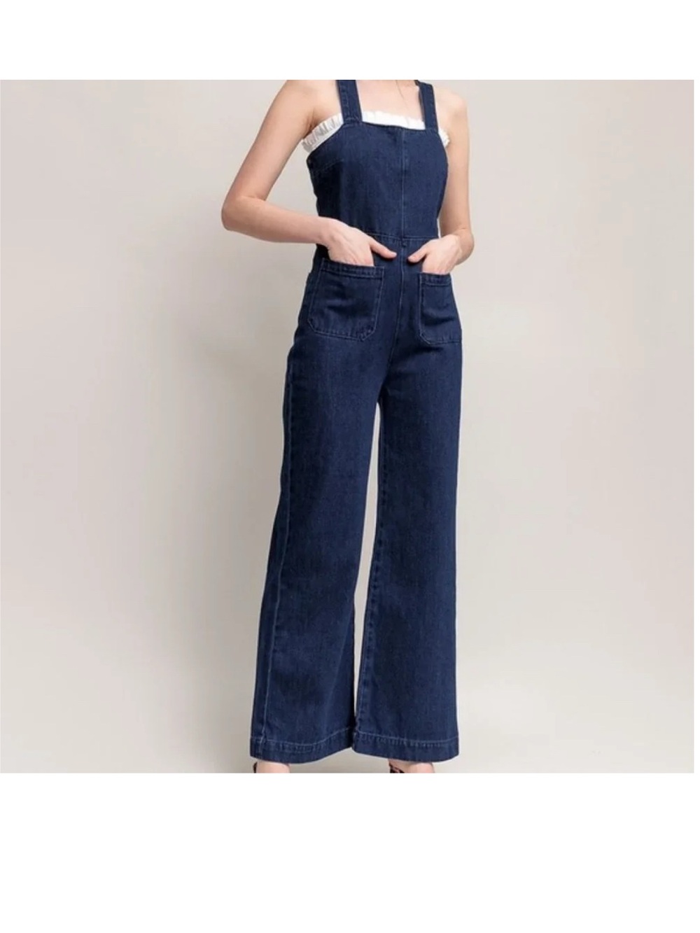 ROLLA’S Navy Blue Wide Leg Sailor  Jumpsuit Overalls